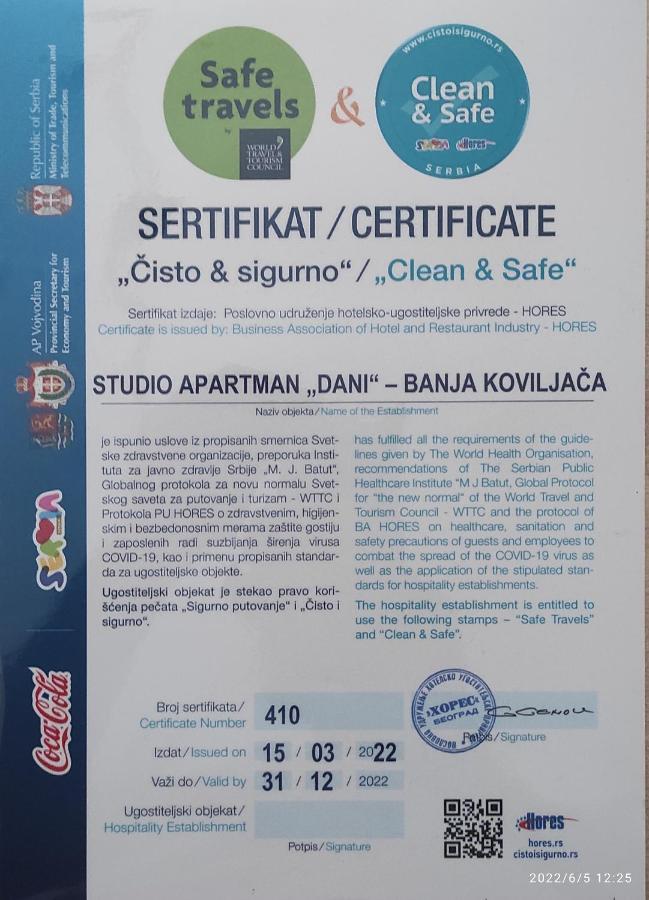 Studio Apartman Dani Banja Koviljača Exteriér fotografie